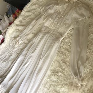 70’s handmade wedding dress